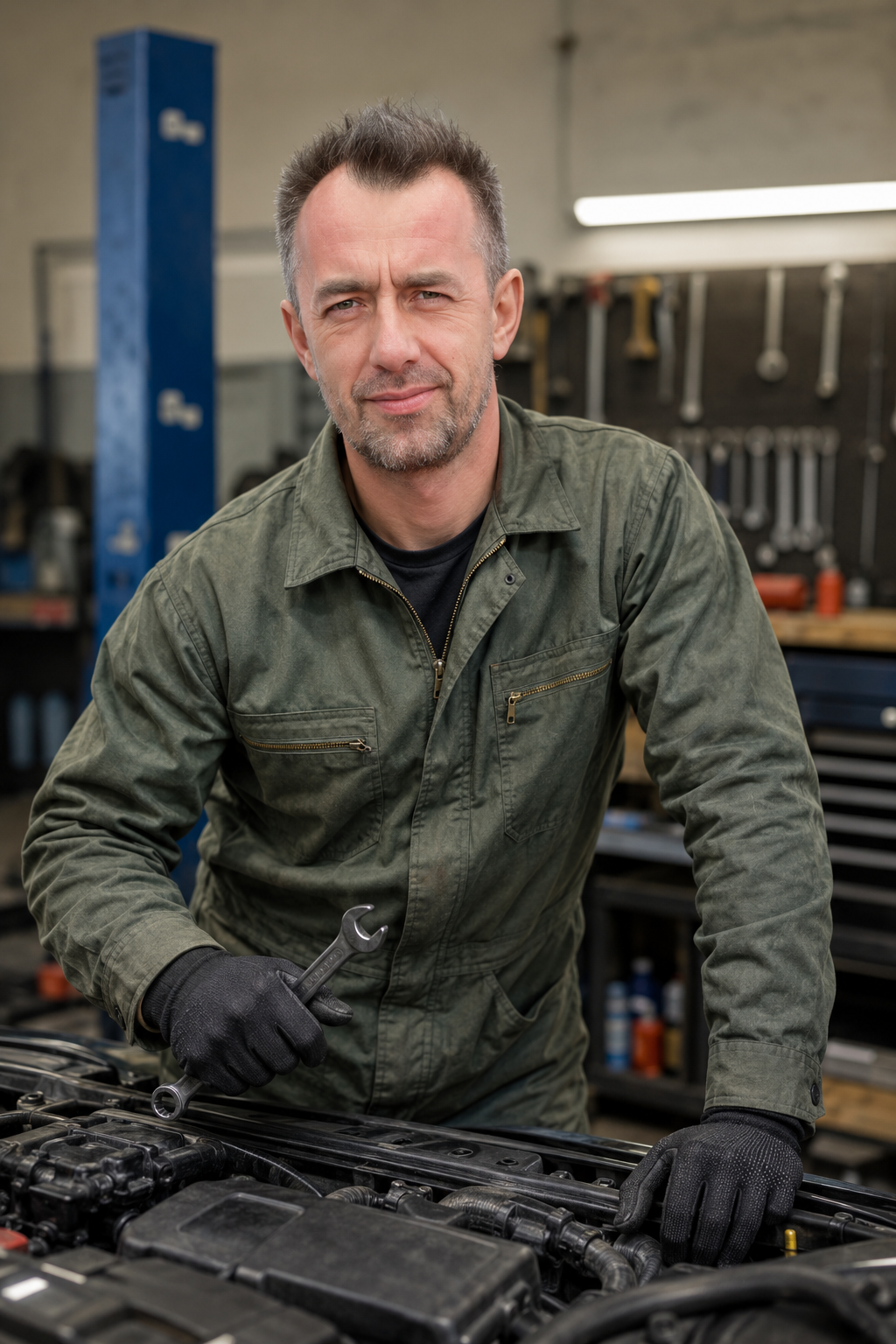 Paweł Nowatkowski — mechanik samochodowy w warsztacie